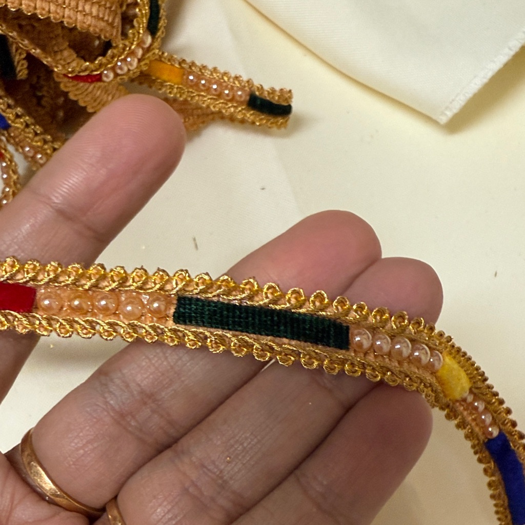 Nwt Colorful Embellished Trim For Clothing And Decorative Accessories 9 Meters